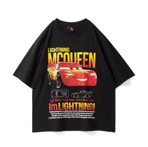 Based On Money Kaos Oversize Pria Wanita Boxy Fit Tshirt Cotton Black McQueen - sibunsu