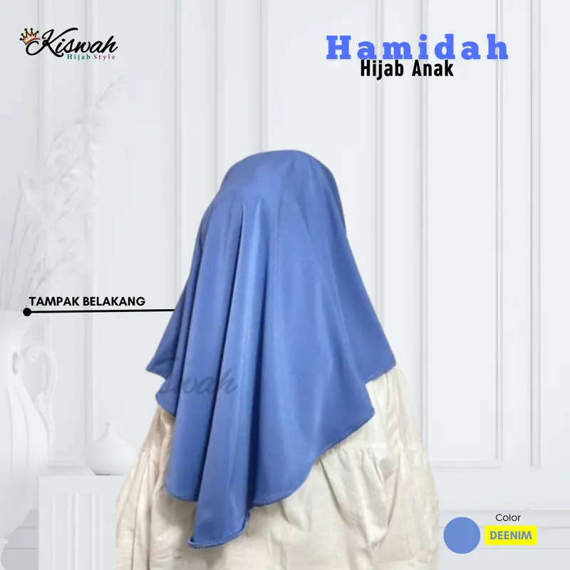 Kiswah - Hijab Instan Anak Hamidah TK 2-7thn jersey Premium Bergo Simple 4