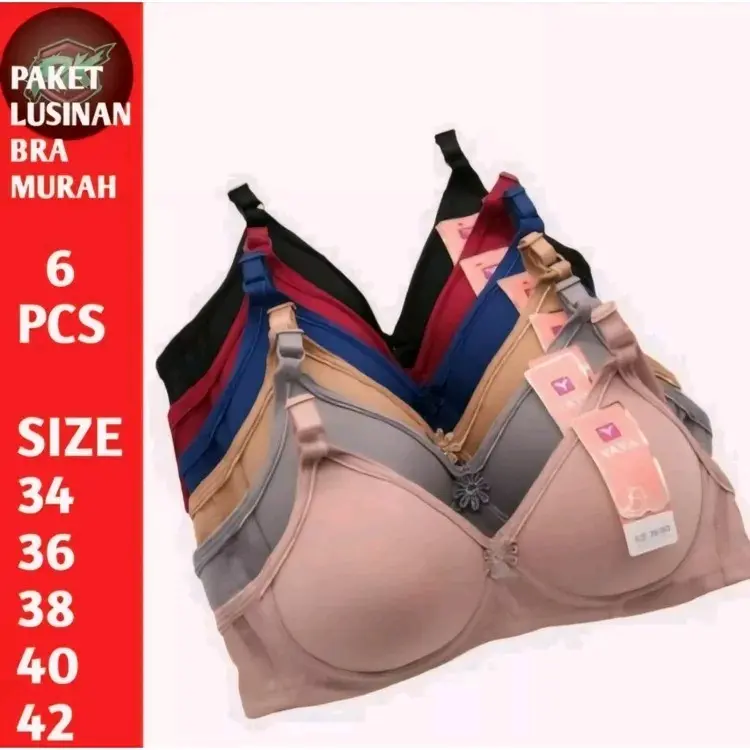 [ Grosir isi 6 PCS ] HARGA GOSIR/Bh Wanita Lusinan /Bra Wanita Tanpa Kawat pelajar