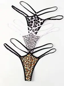 Dezenna Celana Dalam Wanita Leopard cd Low Waist hot 5C269