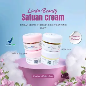 LINDABEAUTY ECERAN CREAM ACNE DAN WHITENING GLOW