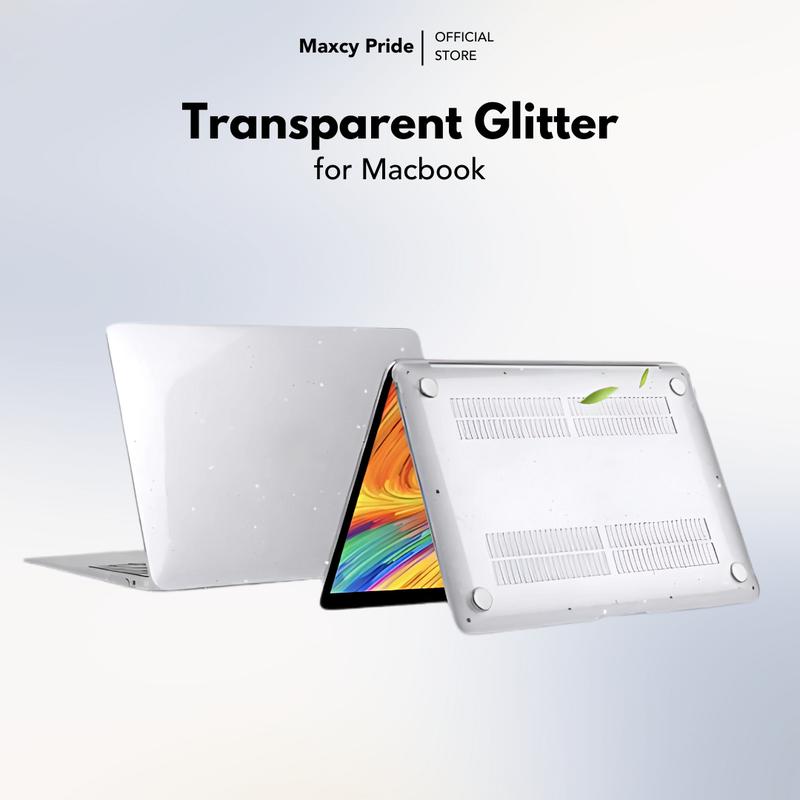 Case MacBook Glitter Transparan Premium Compatible For Air M1 M2 M3 Pro 13 14 Inch 2016-2024 0