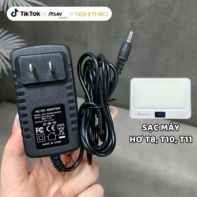 Dây sạc máy hơ gel T8 SNRQI T10 và T11 PISAN chính hãng