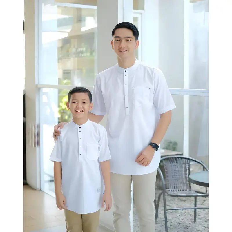 BAJU KOKO COUPLE AYAH DAN ANAK BAJU MUSLIM KOKO POLOS MASA KINI 0