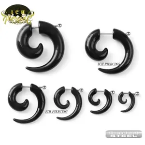 ICH Anting Spiral Akrilik / Anting Keong / Anting Akrilik Hitam /Anting Keong Akrilik