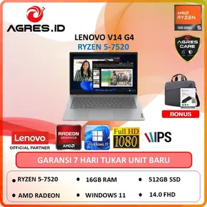 LAPTOP LENOVO V14 G4 RYZEN 5 7520 16GB 512GB W11+OHS 14.0 FHD IPS