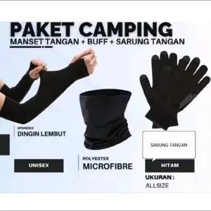PAKET CAMPING(BUFF+SARUNG TANGAN+MANSET)