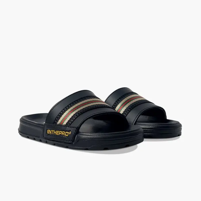 ENTHEPRO 39-43 Sandal Slide Pria Proslide Elvio Black - Sandal Selop 1