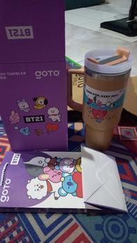 Product Review of Goto [COD] K-Joy X BT21 Tumbler Tahan Dingin Panas Botol Tempat Minum Aesthetic 1.2L from R**i E**i 1