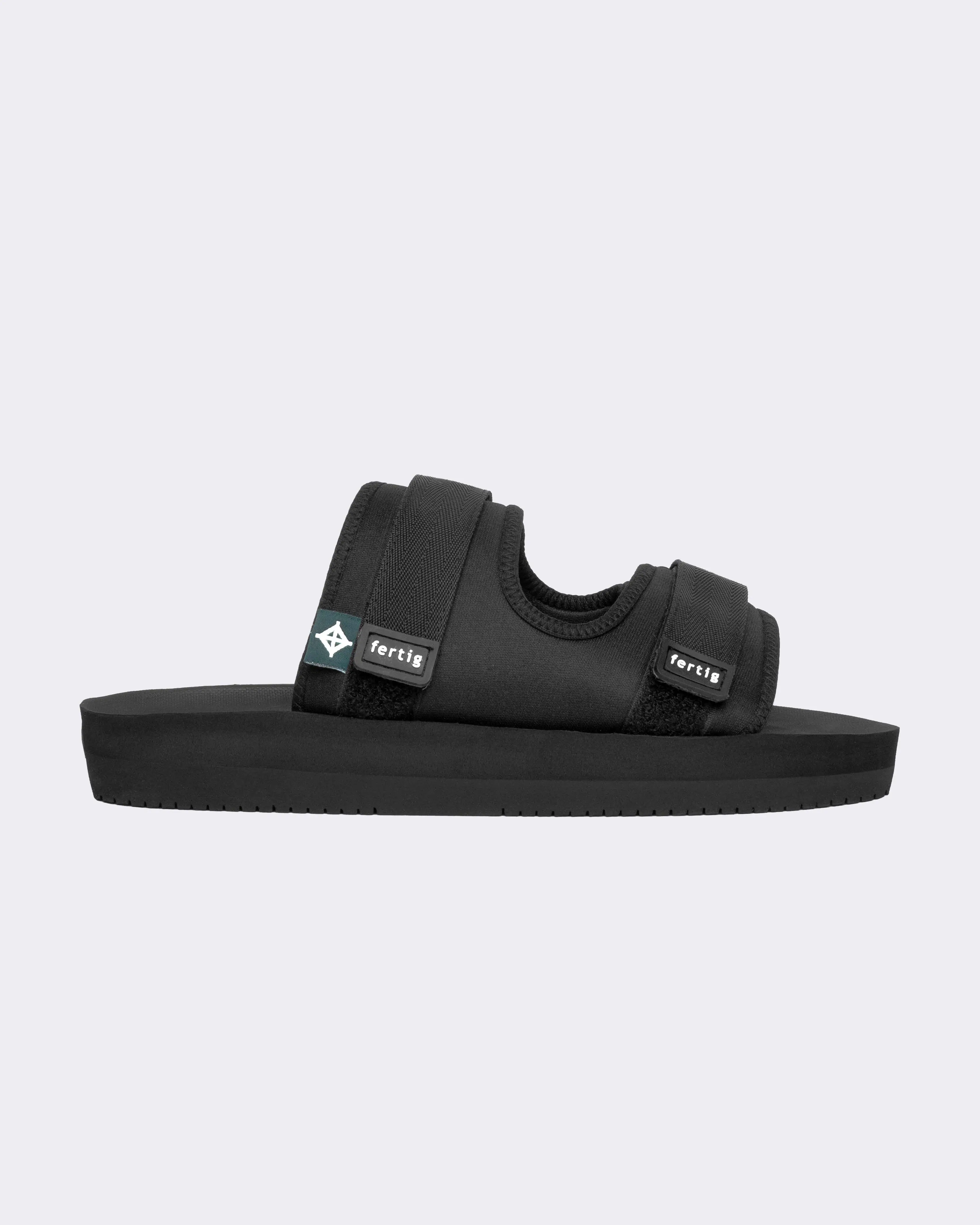 Fertig - Devo Black – Sandal Slipper Unisex Open Toe Ringan & Nyaman