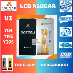 ASUGAR LCD ORIGINAL FULL HD, FULL SET TOUCHSCREEN untuk HP VI Y04, Y19E, Y29S