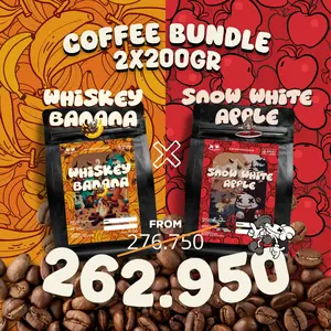 Coffee Bundle (2x200 gram) Roasted Coffee Beans Arabica ( Biji Kopi Arabika ) BLACK POTION