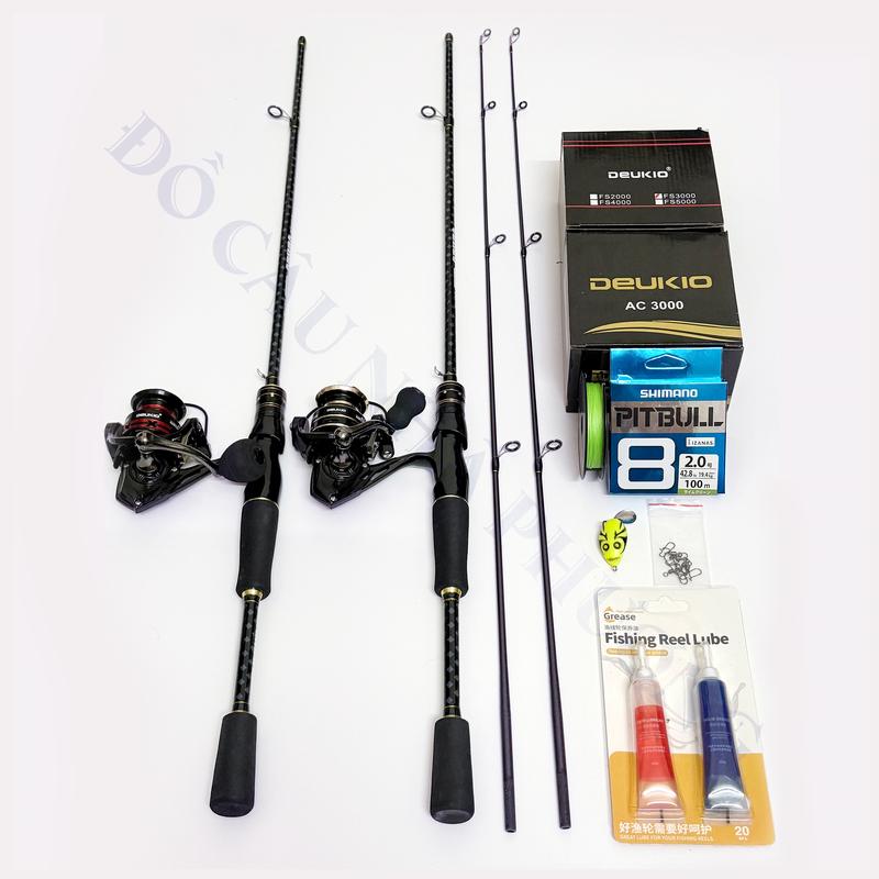  Bộ Cần Câu Lure Ceres Máy Đứng + Dầu Tra Máy + Dây PE 100m + Nhái Hơi + 5c Khóa Lure - Câu Cá Fishing Cần Câu Máy Bộ Cần Câu Máy 