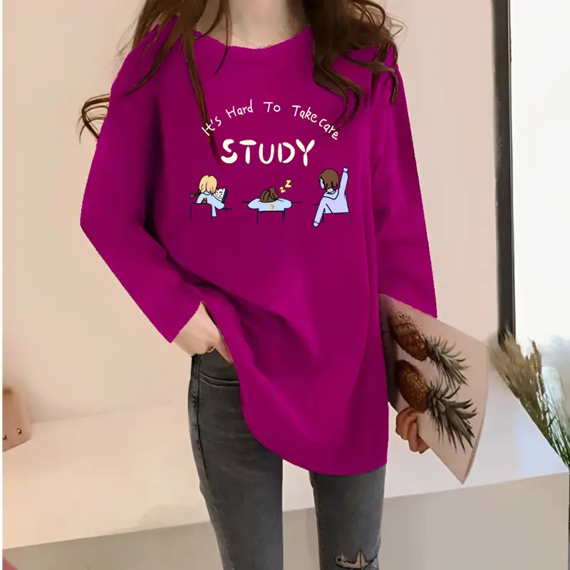 COD Kaos Oversize Wanita Lengan Panjang/ Kaos Distro WANITA// Kaos Streetwear Oversize / Baju Kaos Distro / Kaos / Wanita / COD/TERSEDIA 3 ukuran Atasan Oblong Motif Sablon Cewek Dewasa Katun 2