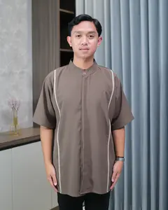 Arista Baju Atasan Kemeja Koko Pria Muslim Bahan Sabrina Anti UV