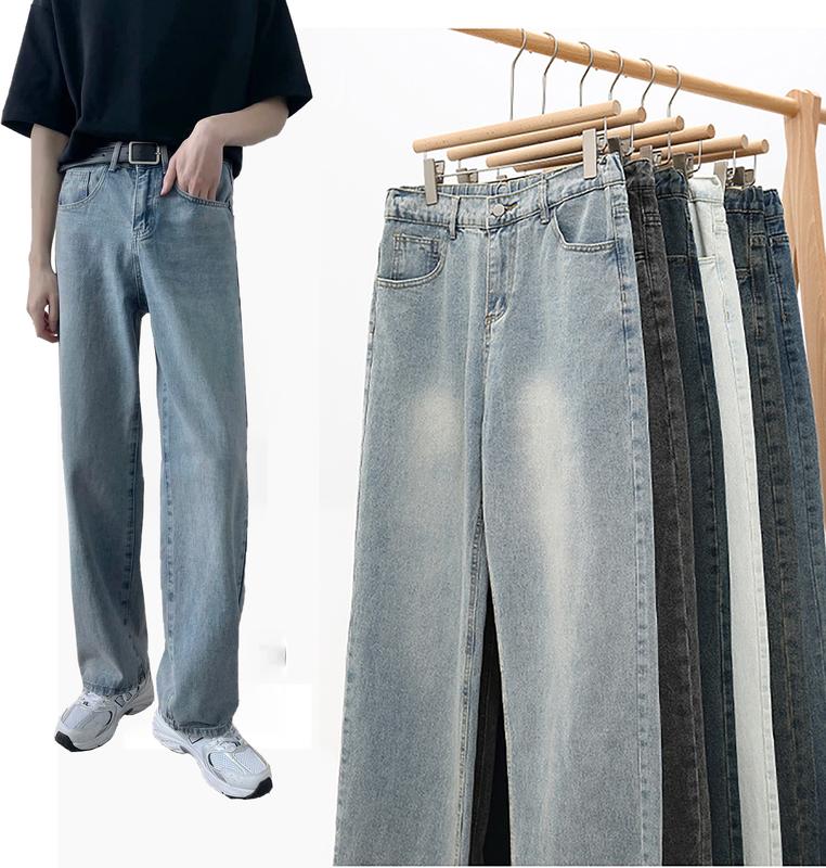 CAROLLA Quần jean ống rộng nam, quần bò, ống suông, ống đứng, jean không rách