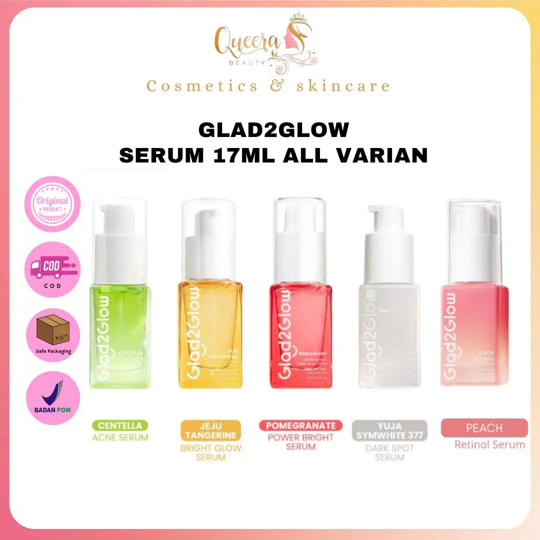GLAD2GLOW SERUM 17 ML 10% NIACINAMIDE | CENTELLA 2% SALICYLIC ACID |  YUJA SYMWHITE 377 DARK SPOT | JEJU TANGERINE VITA C POWER