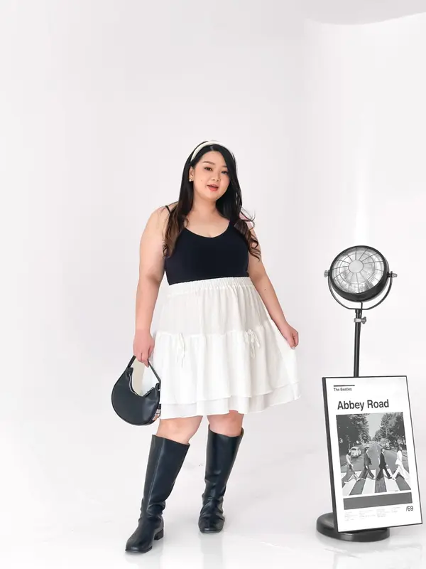 ANJIE Skirt Rok Coquette Jumbo Big Size | Rok Viral Koket Pendek Plus Size Korean Style 1
