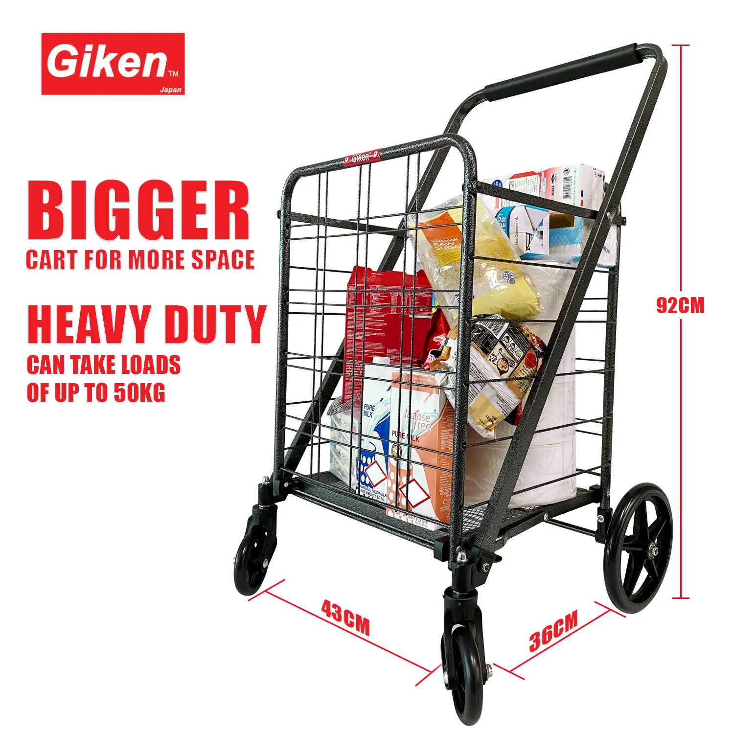 Giken Heavy Duty Grocery Shopping Trolley