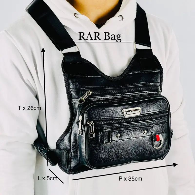 Tas Dada Kulit Terbaru Original Polo Amstar Chest Bag Chest Rig Bag Tas Selempang Dada