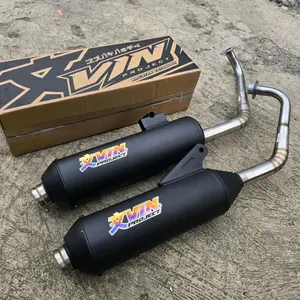 Knalpot LUSTER Mode VIN PROJECT Moncong Shijiro Inlet 38mm Out 50mm Saringan Bor boran dan Saringan Setengah Beat Scoopy Vario Nmax Aerox Mio Kendaraan Motorcycle
