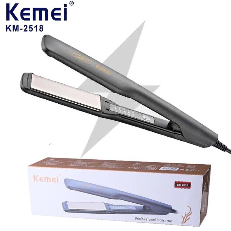 Kemei KM-2518 Flat Iron Professional Performance Hair Styler Ceramic Hair Straightener Temperature Control 1