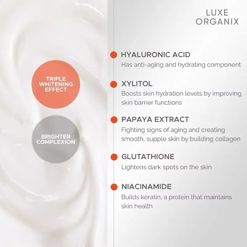 Luxe Organix Papaya+Gluta Whitening Gel Moisturizer - Triple Serum Boost -  Skincare, Moisturizers, Comfort, Skin Repair Soothing Gel 200ml - TikTok  Shop Philippines