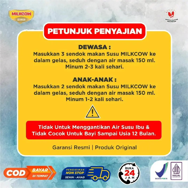 Milkcow Susu Bubuk Fullcream 500 Gram untuk Anak dan Dewasa | Minuman Dairy Milk 4