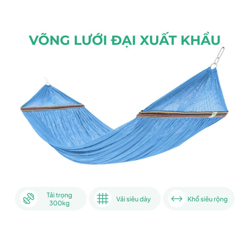  Võng Lưới Cỡ Đại Xuất khẩu Lâm Tùng Siêu Dày  Tải Trọng 300kg Bảo Hành 6 Tháng Hạng Cao Cấp 