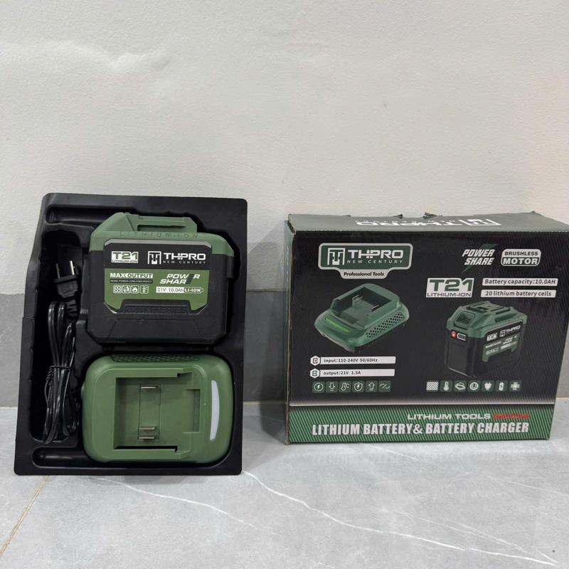 Bộ Pin Sạc 20Cell THPRO Chân Pin Phổ Thông, Sạc Tự Ngắt Khi Đầy Tương Thích Với Nhiều Loại Máy Khoan, Bắt Vít, Mài