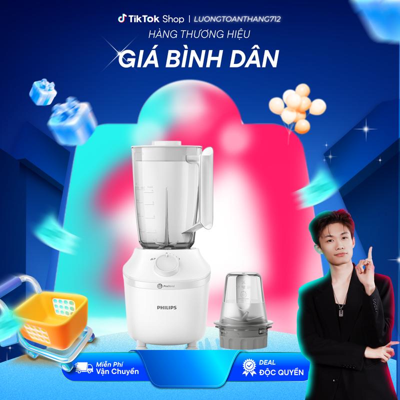 [Philips x LTT] Máy xay sinh tố PHILIPS HR2041/10 | 450W Công Nghệ ProBlend Crush 1L Cối Nhựa Dễ Vệ Sinh Bảo Hành 2 Năm Hàng Chính Hãng
