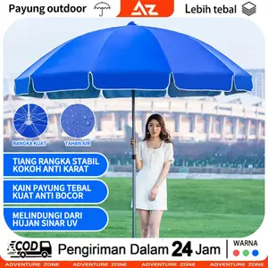 AZ COD Payung Tenda 180cm-280 cm Payung Jualan Lapak Tenda Payung Pantai Jumbo Besar dengan Sarung