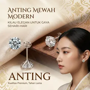 Anting bling kristal 6mm model basic wajib punya