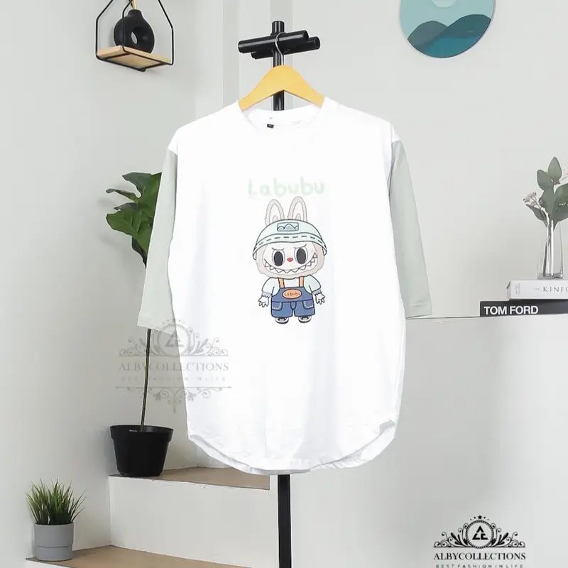 Kaos Wanita Oversize Labubu/Atasan Wanita Labubu 4