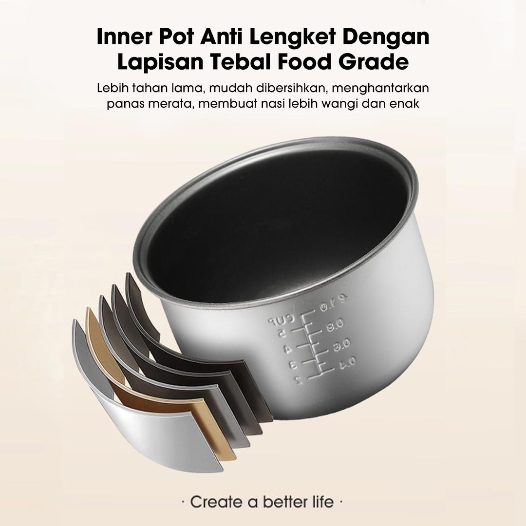 (LIVE) SAMONO MAGIC COM  Mini Rice Cooker SW-RCEC10 Penanak Nasi Magic Com 1L Anti Lengket Pemanas Hemat Energi Garansi 1 Tahun