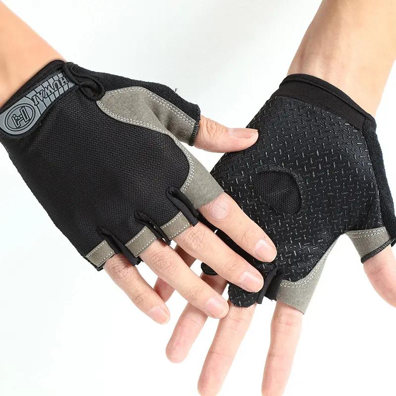 Găng Tay Thể Thao Bao Tay Hở Ngón Đệm Gel Chống Trượt Êm Thoáng Khí Cho Nam Nữ Tập Gym Đạp Xe Sẵn Kho Giao Toàn Quốc