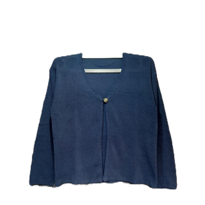 Kardigan Wanita Model Kancing Satu Knitwear crop  knit clarissa Cardigan Atasan 0