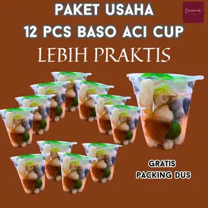 PAKET USAHA 12 PCS BASO ACI CUP KEMASAN PRAKTIS (GRATIS PACKING DUS)