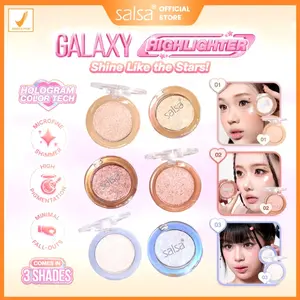 Salsa Galaxy Highlighter Shine Like the Stars Hologram Color Tech Microfine Shimmer High Pigmentation Minimal Fall Outs 3 Shades