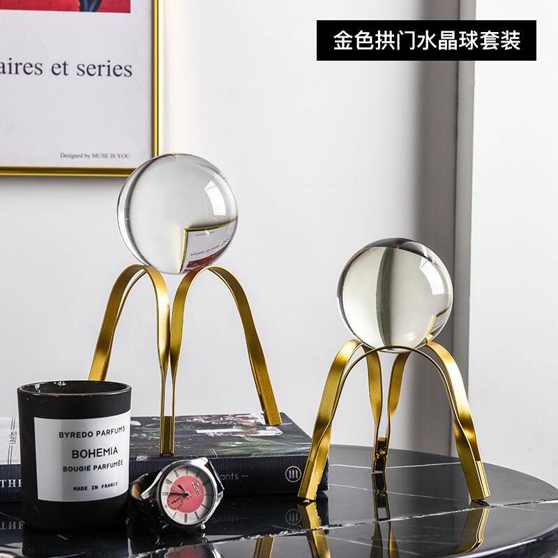 Product Introduction of Bola Kristal Logam, Gaya Moden, Hiasan Kraf Rumah, Hiasan Meja Ruang Tamu 6