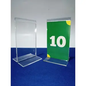 Akrilik Nomer Meja 10x6 cm tebal 2mm