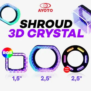 ( LIVE ) AYOTO SHROUD 3D CRYSTAL PROJIE MOTOR MOBIL SUDAH MODEL RGB PREMIUM 2,5 INCH & MATRIX 1,5 INCI