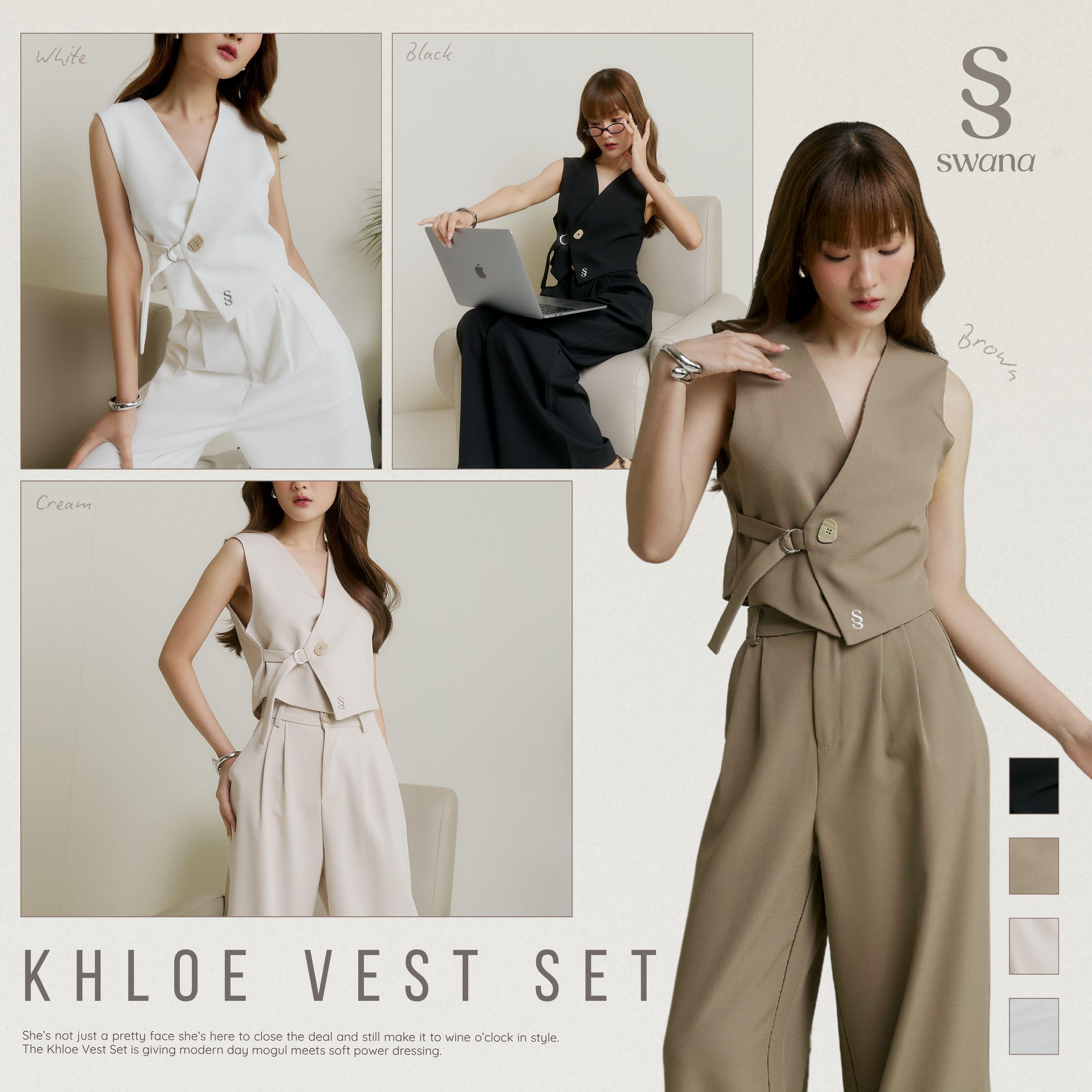 Swana.ss - Khloe vest set  (XS-2XL) เสื้อแขนกุด + กางเกงขายาว