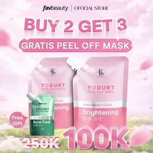 [BUY 2 GET 3] Fav Beauty Yogurt Peel Off Mask 100 gr - Extra Brightening With Alpha Arbutin + Gluta | Masker Wajah Mencerahkan Exfoliasi Muka SkinCare Pemutih Pencerah Wajah Fav Beauty Official Store