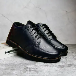 SEPATU FORMAL DOCMART LOW BOOTS KERJA PRIA KULIT HITAM | DURACHY.ID Shoes Karet