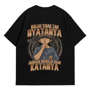 【COD】Kaos aki-laki atasan Murah distro gambar sablon keren gratis ongkir Casual Crew Neck Crew Neck