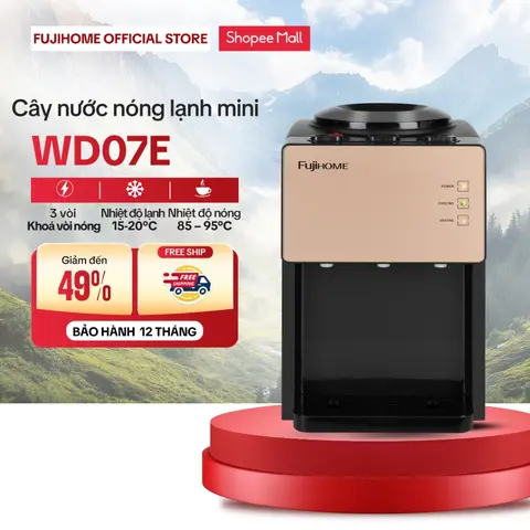 Cây nước nóng lạnh 3 vòi khoá an toàn, máy lọc nước uống nóng lạnh bình úp tiết kiệm điện cho gia đình văn phòng