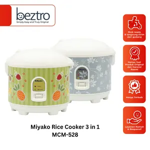 Miyako Magic Com 1.8 Liter 3in1 395 Watt  MCM528 / Murah / Ricecooker / Food Grade / Garansi Resmi MCM 528 Magic Warmer Plus Sendok