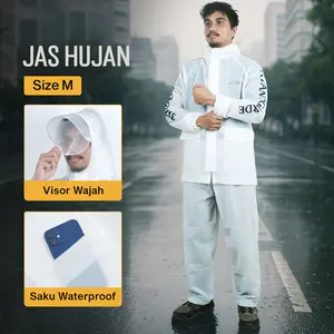 PROMO KEYRU Jas Hujan Setelan Motor Dewasa Visor PVC Waterproof Raincoat - TN-74