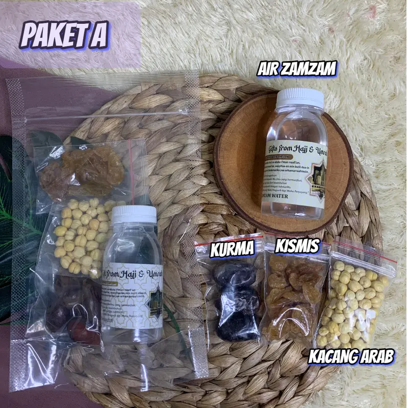 PAKET EKONOMIS OLEH-OLEH HAJI DAN UMROH MENGGUNAKAN POUCH/1PCS/BINGKISAN MAKANAN Almond Coklat Food Gift 0